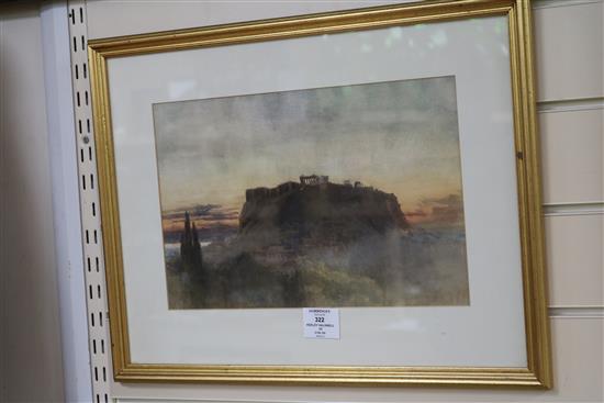 Keeley Halswell Views of the Acropolis and a castle 9 x 13in.